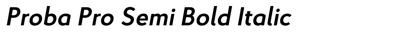 Proba Pro Semi Bold Italic